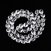 Frosted Glass Beads Strands GLAA-T023-30C-2