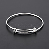 Electrophoresis Iron Expandable Bangle Making BJEW-S146-01-2