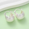 Brass Bag Hoop Earrings EJEW-A143-01B-S-2