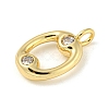 Rack Plating Brass Micro Pave Cubic Zirconia Pendants KK-A200-24G-O-2
