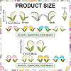 16Pcs 16 Colors Polyester & Cotton Clothing Patches DIY-FG0010-39-2