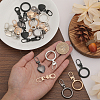 24Pcs 12 Style Zinc Alloy Zipper Puller FIND-CA0007-90-3