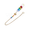 Glass Teardrop Window Hanging Suncatchers HJEW-JM00938-4