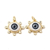 Brass Micro Pave Clear Cubic Zirconia Pendants ZIRC-E006-04G-03-2