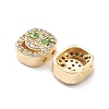 Brass Micro Pave Cubic Zirconia Beads KK-M241-01J-3