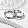 Brass Micro Pave Cubic Zirconia Huggie Hoop Earrings EJEW-K083-36P-B-1