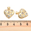Brass Pave Clear Cubic Zirconia Pendants KK-U009-05C-G-3