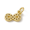 Brass Micro Pave Cubic Zirconia Charms ZIRC-F132-75G-2