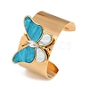 304 Stainless Steel Acrylic Cuff Bangles for Women LS-BJEW-A049-05G-02-4