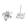 Brass Stud Earring Findings KK-N232-337B-01P-1