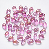 Transparent Spray Painted Glass Charms GLAA-R211-03-B01-1