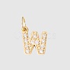 Stainless Steel Cubic Zirconia Pendants with Jump Rings FIND-PW0024-08W-1
