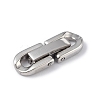 Non-Tarnish 304 Stainless Steel Fold Over Clasps STAS-G307-11A-P-2