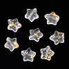 Spray Painted Glass Beads GLAA-R211-04-F03-1