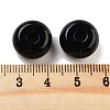 Natural Black Obsidian European Beads G-C134-04A-3