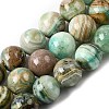 Natural Green Line Jasper  Beads Strands G-L639-A01-8mm-2