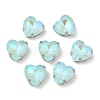 Mocha Fluorescent(MI) Heart Sew on Rhinestone GGLA-C001-01A-P03-1