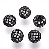 Rack Plating Brass Cubic Zirconia Beads ZIRC-S001-8mm-A04-1