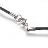 Rubber Cord Necklaces Making MAK-L023-01D-2