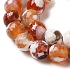 Dyed & Heated Natural Fire Crackle Agate Beads Strands G-P539-B01-12-4