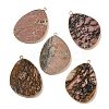 Natural Rhodonite Pendants G-K347-02G-04-1