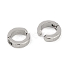 Non-Tarnish Frosted 304 Stainless Steel Non Piercing Earrings EJEW-M001-07B-P-2