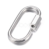Tarnish Resistant 304 Stainless Steel Screw Carabiner Lock Charms STAS-H107-04A-P-2