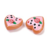 Handmade Heart Lampwork Beads Strands LAMP-P069-04B-07-4