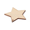 Unfinished Natural Poplar Wood Pendants WOOD-E010-05-3