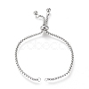 Tarnish Resistant Adjustable 304 Stainless Steel Slider Bracelet/Bolo Bracelets Making X-STAS-I153-02P-1