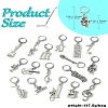 62Pcs 31 Style Alloy Locking Stitch Markers HJEW-CJ00058-8