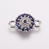 Brass Micro Pave Cubic Zirconia Links ZIRC-E143-47P-1
