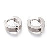 Tarnish Resistant 201 Stainless Steel Huggie Hoop Earrings Findings STAS-A167-01B-P-1