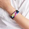 Acrylic Round Beaded Stretch Bracelet for Women BJEW-SW00066-01-5