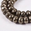 Natural Pyrite Beads Strands G-L051-8x5mm-01-2