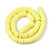Flat Round Handmade Polymer Clay Beads CLAY-R067-10mm-22-3