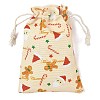 Christmas Theme Cloth Printed Storage Bags ABAG-F010-02A-04-2