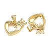 Brass Micro Pave Cubic Zirconia Pendants KK-A269-15G-2
