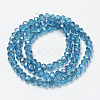 Electroplate Glass Beads Strands X-EGLA-A034-T6mm-I04-2