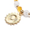 Acrylic Beaded Stretch Bracelet with Alloy Enamel Charms for Women BJEW-JB08727-6