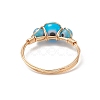 Lampwork Evil Eye Finger Ring RJEW-JR00555-4