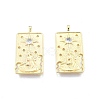 Brass Micro Pave Clear Cubic Zirconia Pendants KK-G432-14G-2