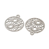Brass Etched Metal Embellishments Connecotr Charms KKC-D001-11P-2
