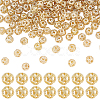 PandaHall Elite 200Pcs Hollow Brass Spacer Beads KK-PH0005-83-1