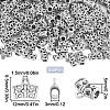 160Pcs Tibetan Style Alloy Tube Bails TIBE-SP0001-11AS-2