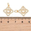 Brass Micro Pave Clear Cubic Zirconia Pendants CU-CBA7BFE-02A-G-3
