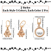 20Pcs 10 Styles Alloy Zipper Puller FIND-GF0007-97-2