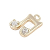 Rack Plating Brass with Cubic Zirconia Pendants LS-KK-Q018-06G-2