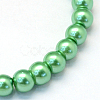 Baking Paint Pearlized Glass Pearl Round Bead Strands X-HY-Q003-4mm-69-2