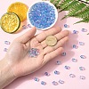 300Pcs Two Tone Transparent Spray Painted Acrylic Beads ACRP-YW0001-16-4